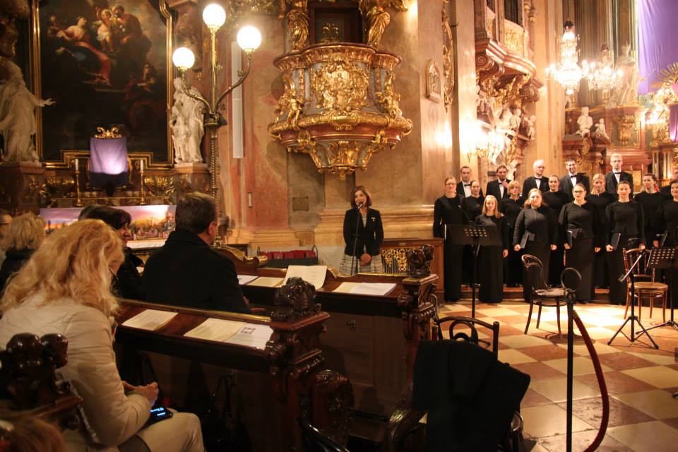 Veľkonočný koncertu zboru Lúčnica v Peterskirche vo Viedni 25. marca 2015.