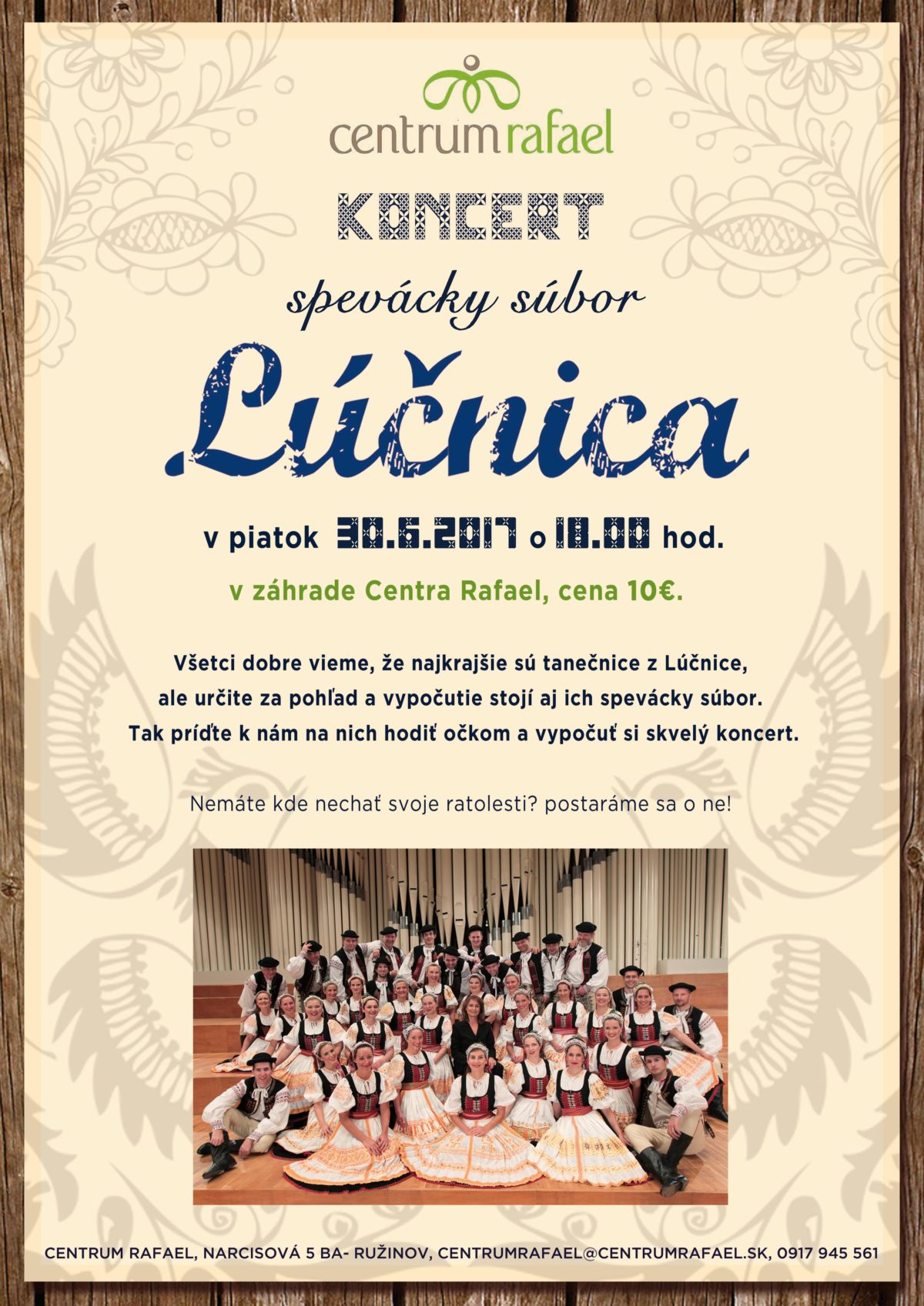 Koncert Lúčnica 2017 Centrum rafael 30.6.