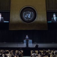 President of the General Assembly MIROSLAV LAJČÁK during United Nations Day concert